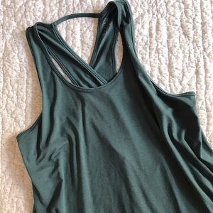 Athleta Crossback Tank Top Pine Green